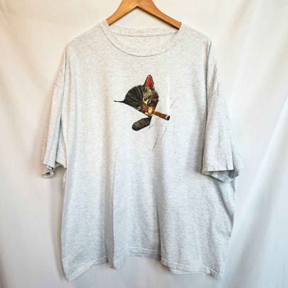 Smoking Chessie Kitten Graphic Tee 3X